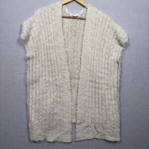 LC Lauren Conrad Ribbed Knit Cardigan OS Super‎ Soft Comfy Minimalist Cozy Layer